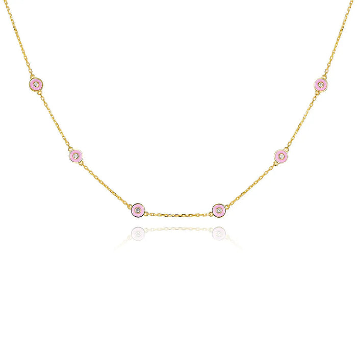 Petit Bubble Necklace in Pink