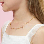 Petit Bubble Necklace in Pink