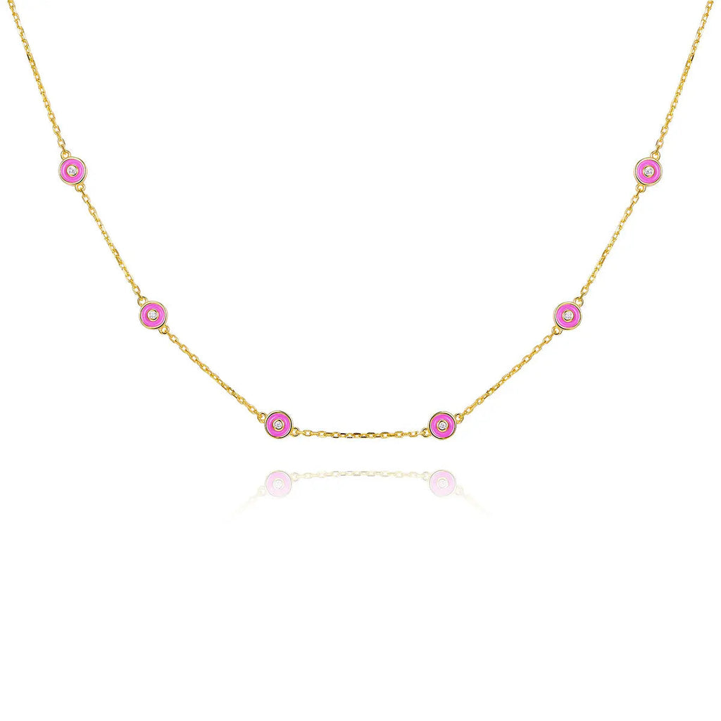 Petit Bubble Necklace in Rose