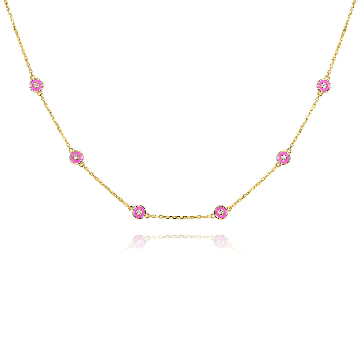 Petit Bubble Necklace in Rose