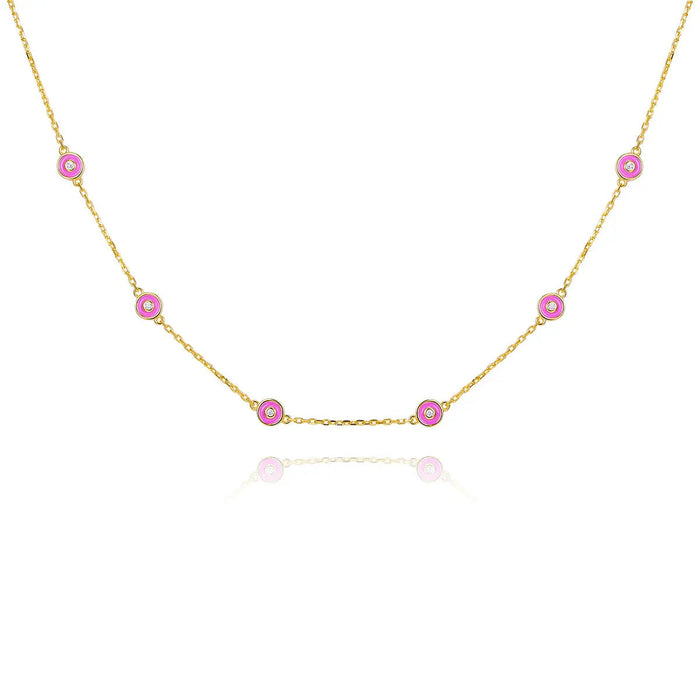 Petit Bubble Necklace in Rose
