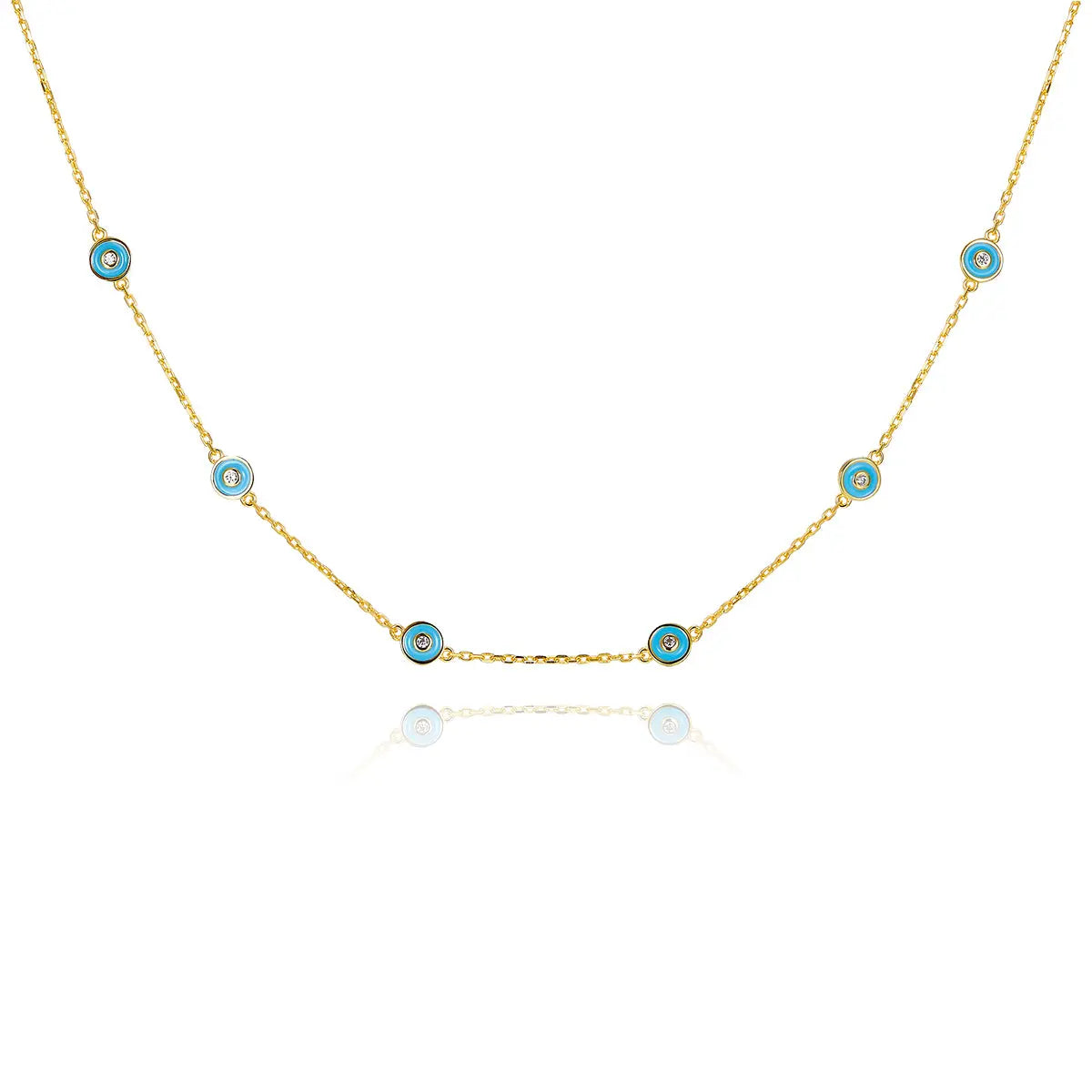 Petit Bubble Necklace in Sky Blue