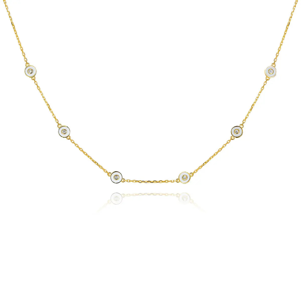 Petit Bubble Necklace in White