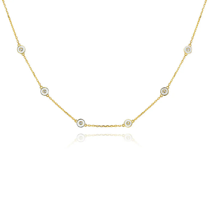 Petit Bubble Necklace in White
