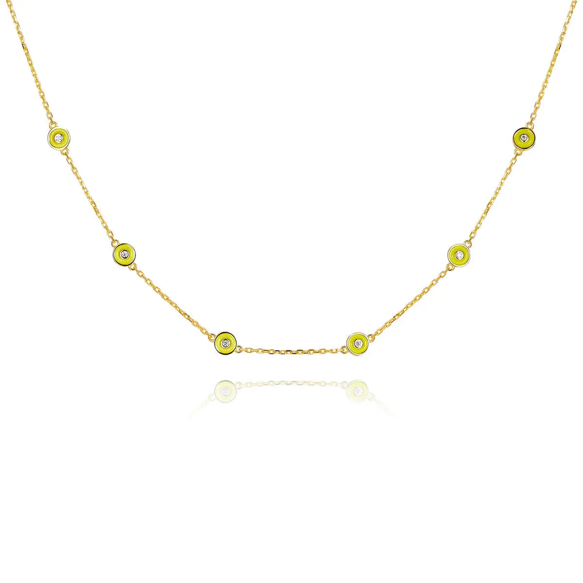 Petit Bubble Necklace in Yellow