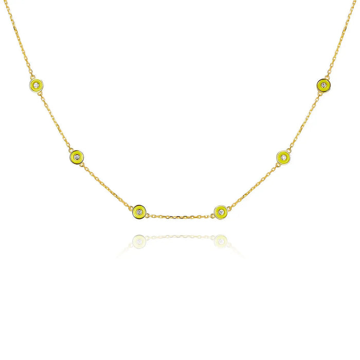 Petit Bubble Necklace in Yellow