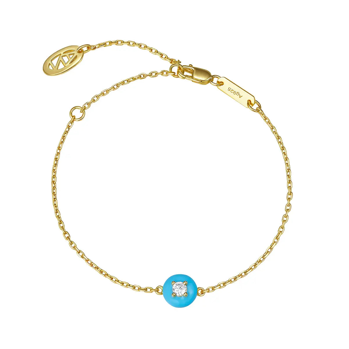 Petit Cupcake Bracelet in Sky Blue
