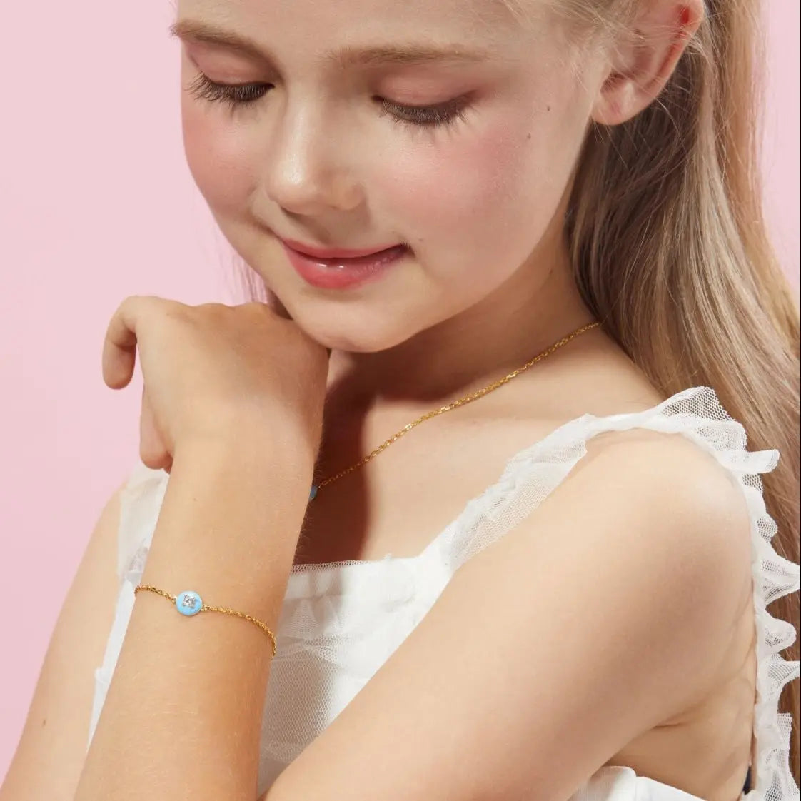 Petit Cupcake Bracelet in Sky Blue