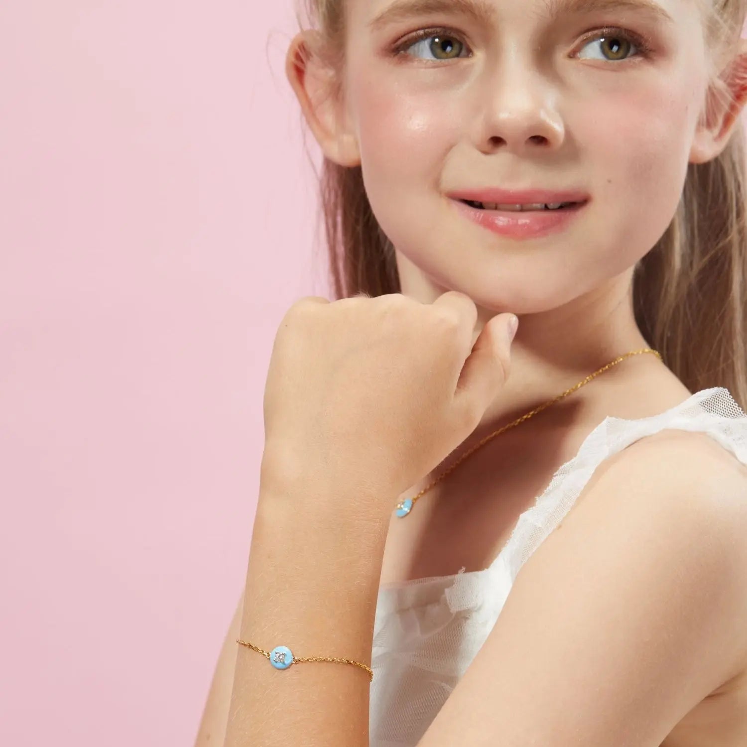 Petit Cupcake Bracelet in Sky Blue