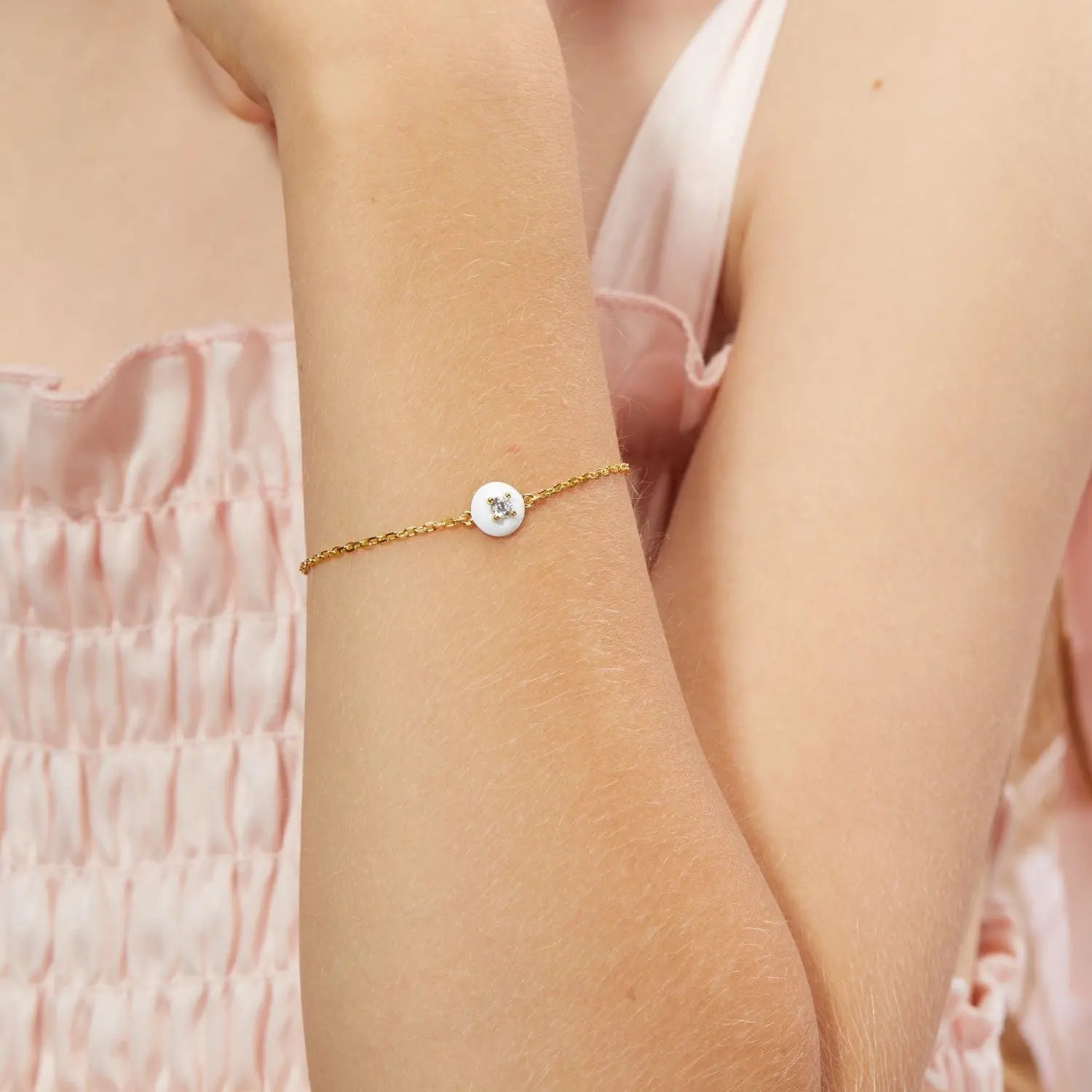 Petit Cupcake Bracelet in White