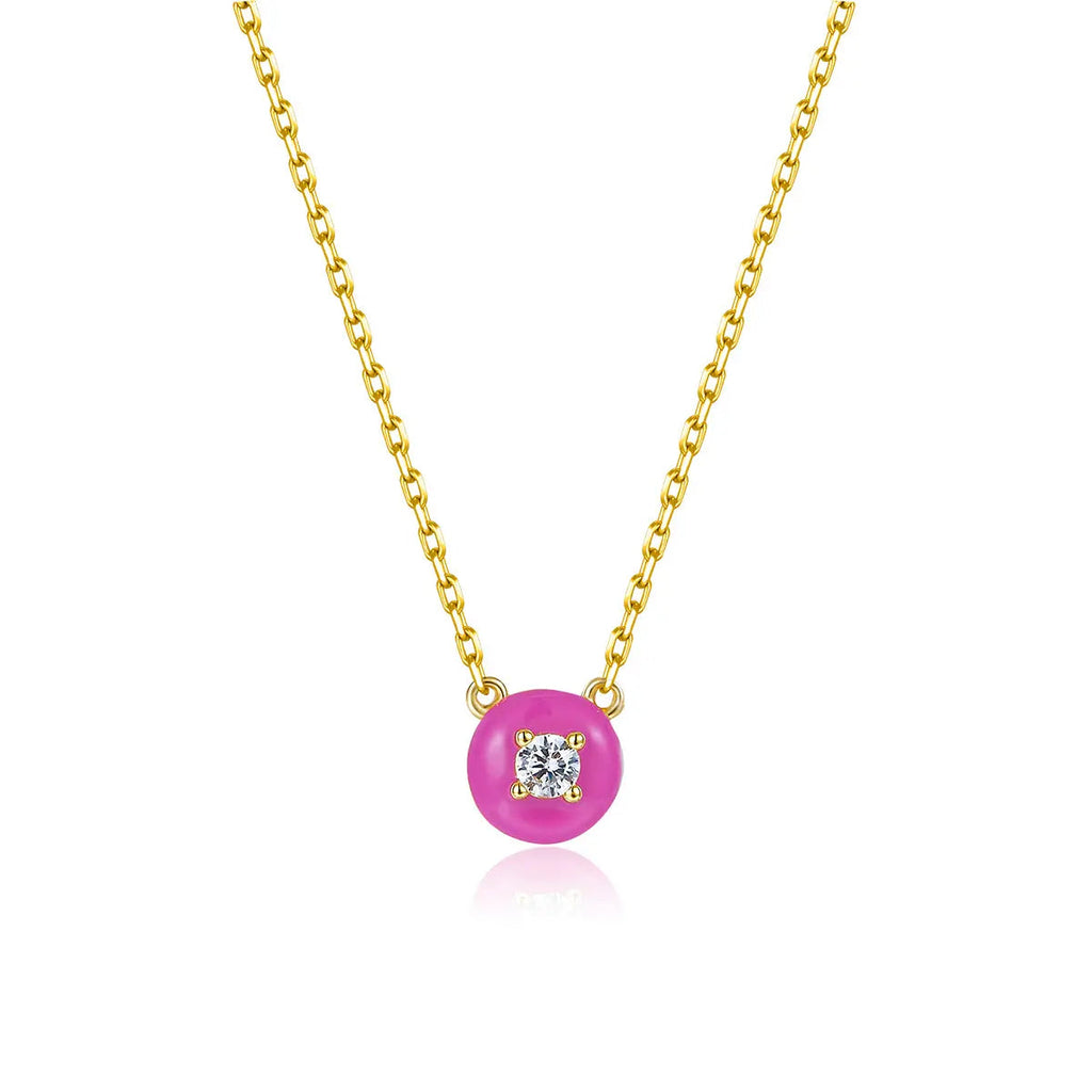 Petit Cupcake Necklace in Rose