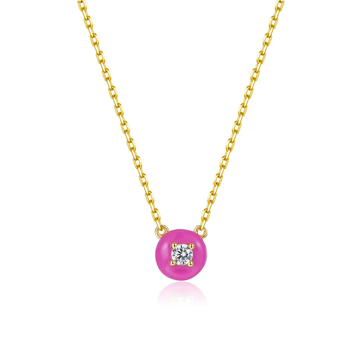 Petit Cupcake Necklace in Rose