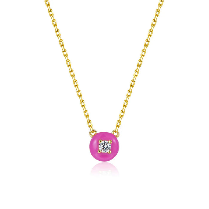 Petit Cupcake Necklace in Rose
