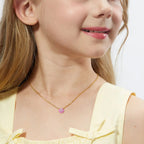 Petit Cupcake Necklace in Rose