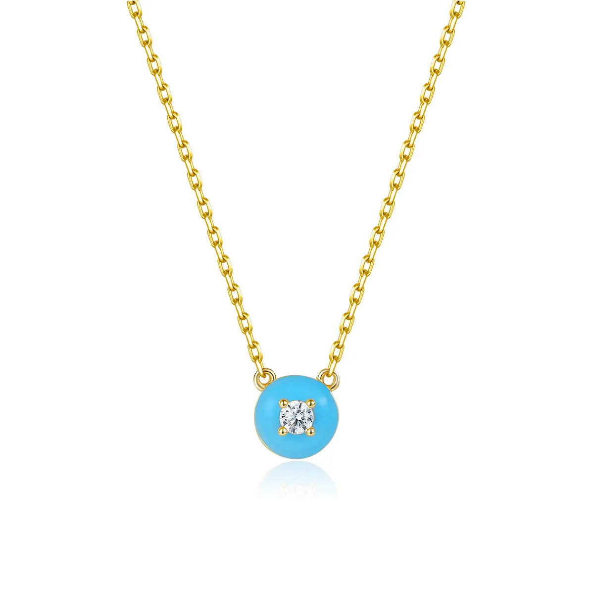 Petit Cupcake Necklace in Sky Blue