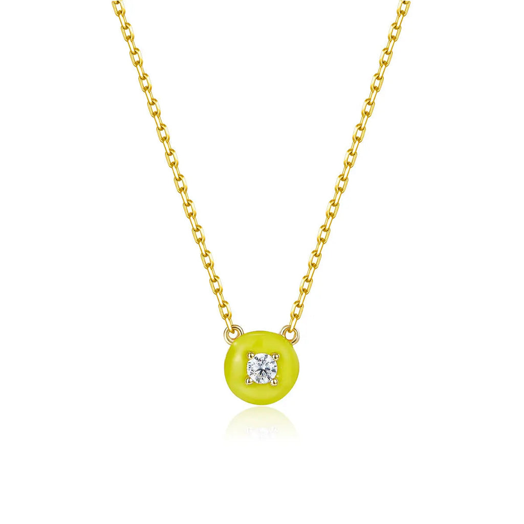 Petit Cupcake Necklace in Yellow