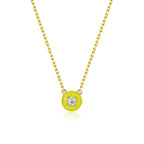 Petit Cupcake Necklace in Yellow