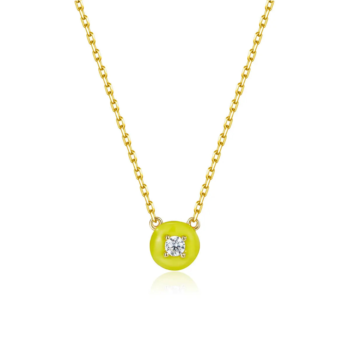 Petit Cupcake Necklace in Yellow