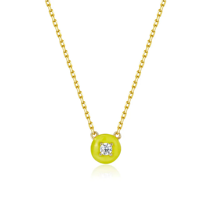 Petit Cupcake Necklace in Yellow