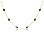 Petit Daisy Black Necklace