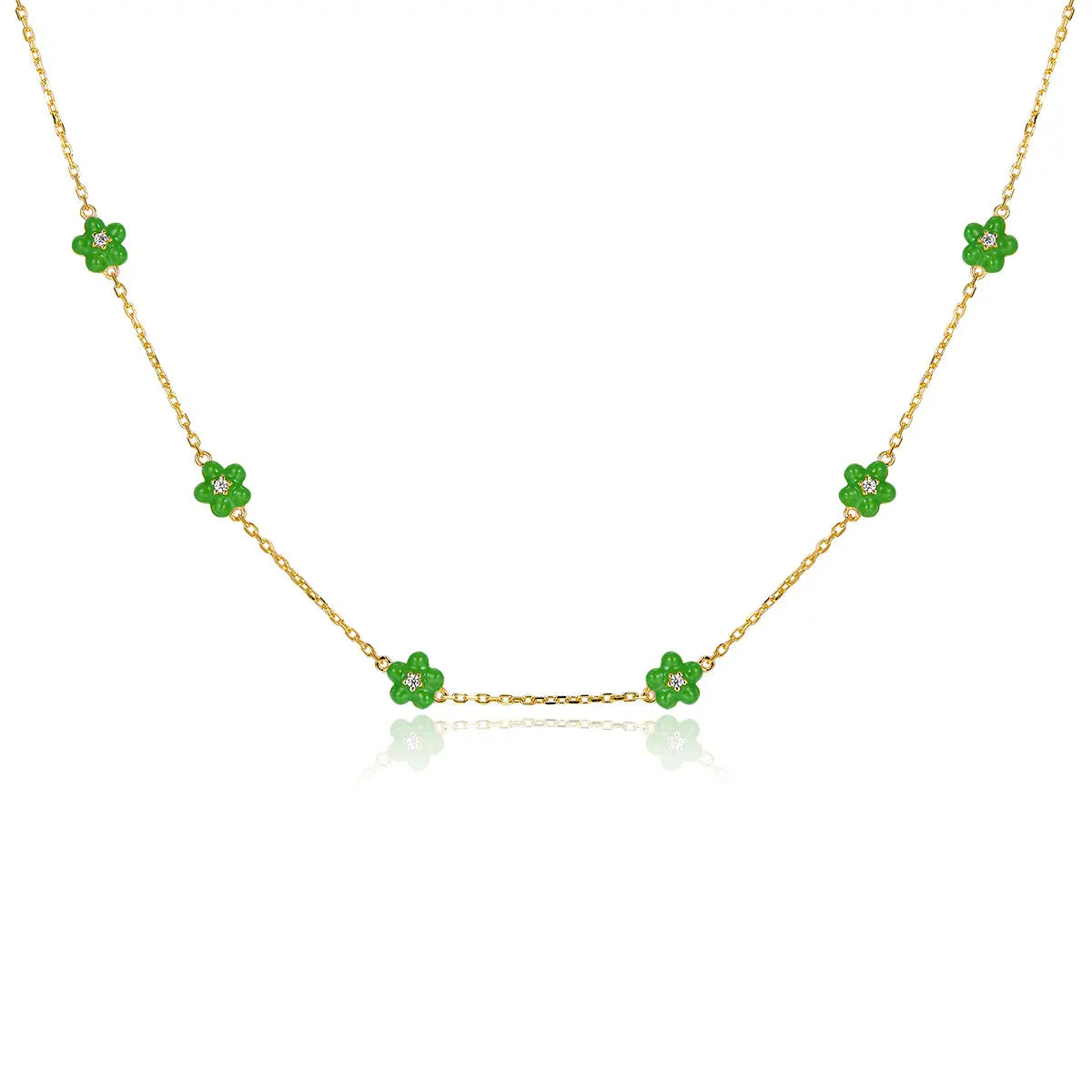 Petit Daisy Green Necklace