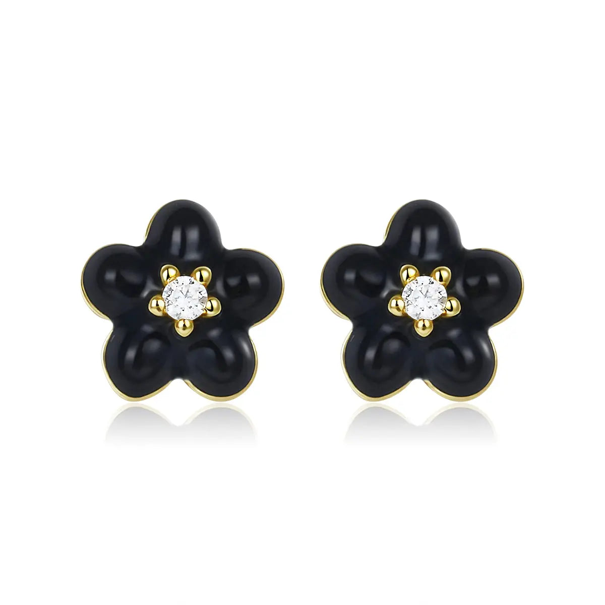 Petit Daisy Noir Earrings