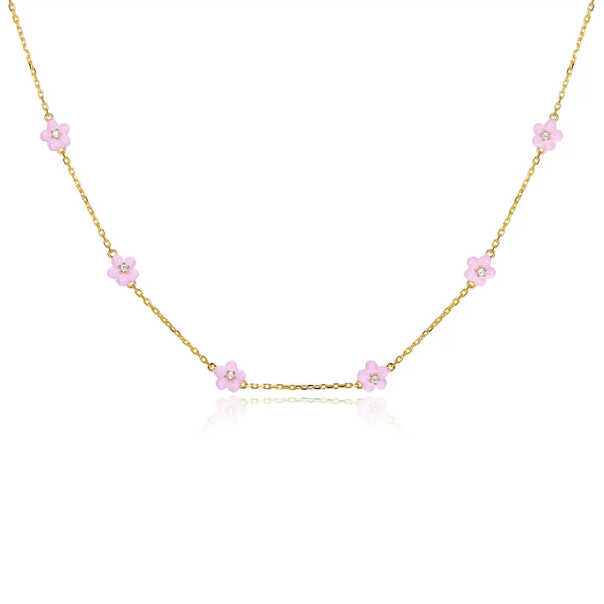 Petit Daisy Pink Necklace