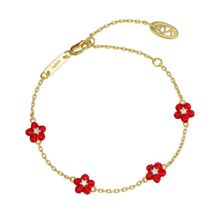 Petit Daisy Red Bracelet