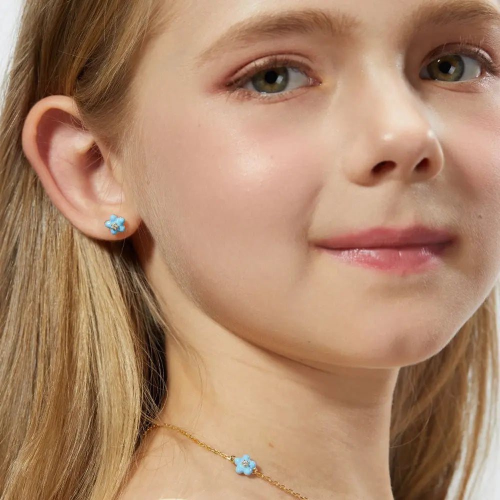 Petit Daisy Sky Blue Earrings