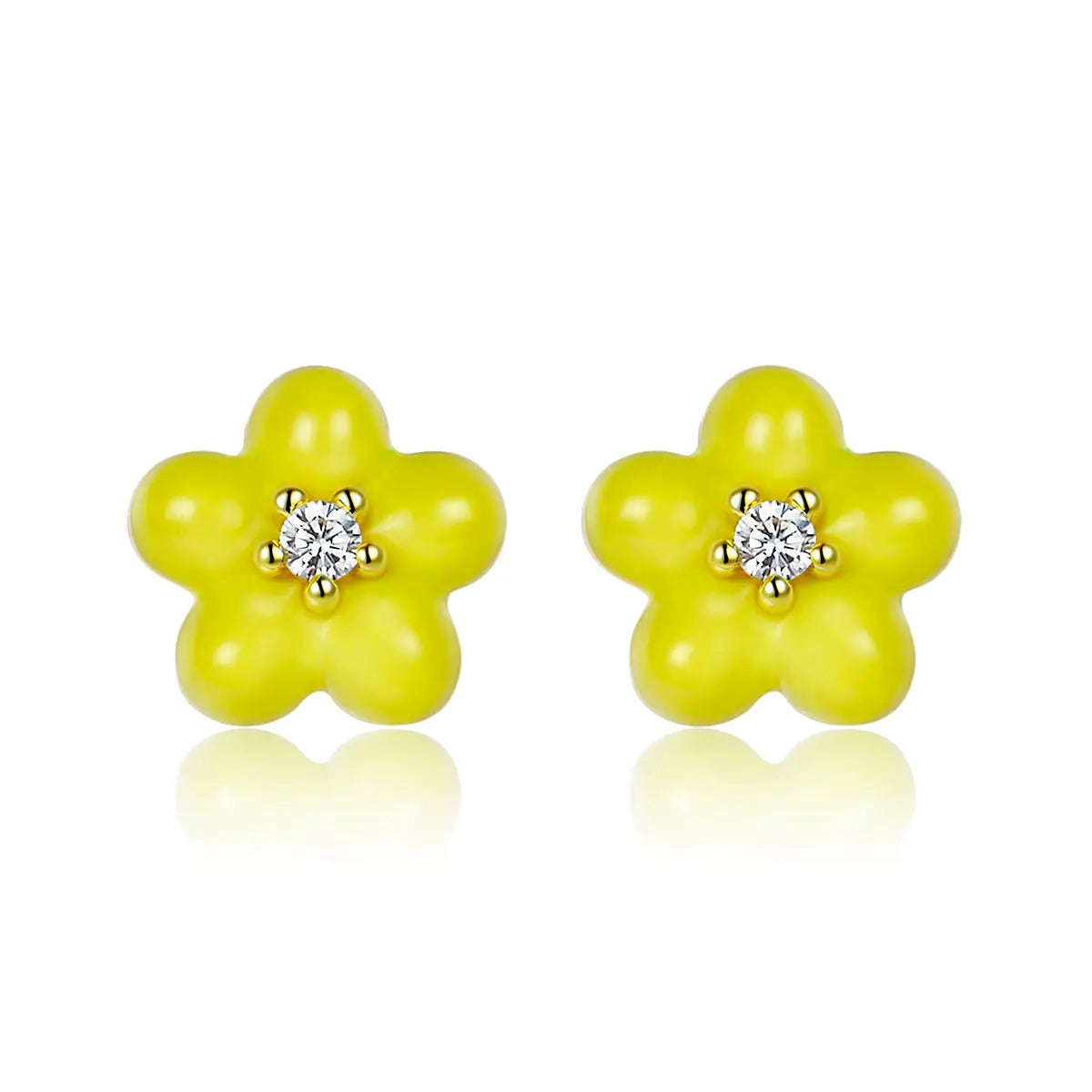 Petit Daisy Yellow Earrings