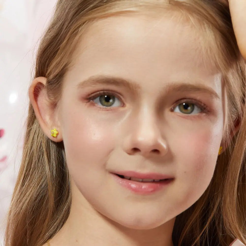 Petit Daisy Yellow Earrings