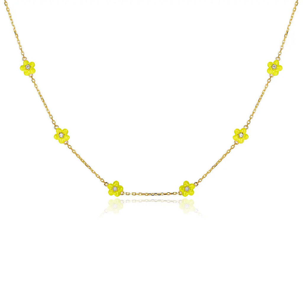 Petit Daisy Yellow Necklace