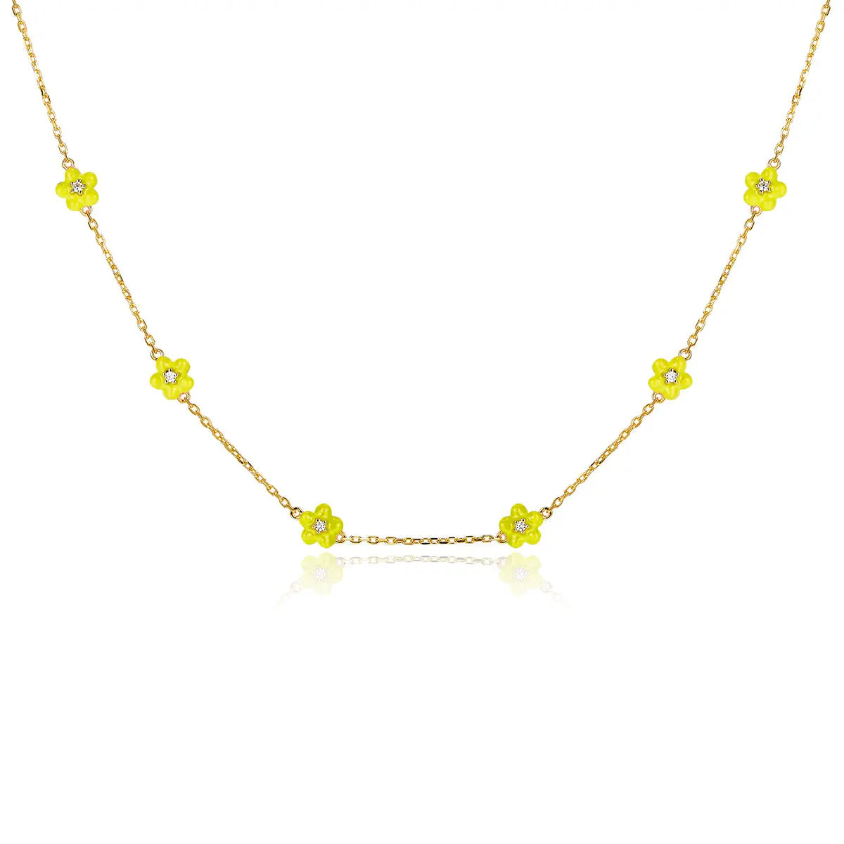Petit Daisy Yellow Necklace