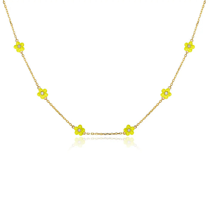 Petit Daisy Yellow Necklace