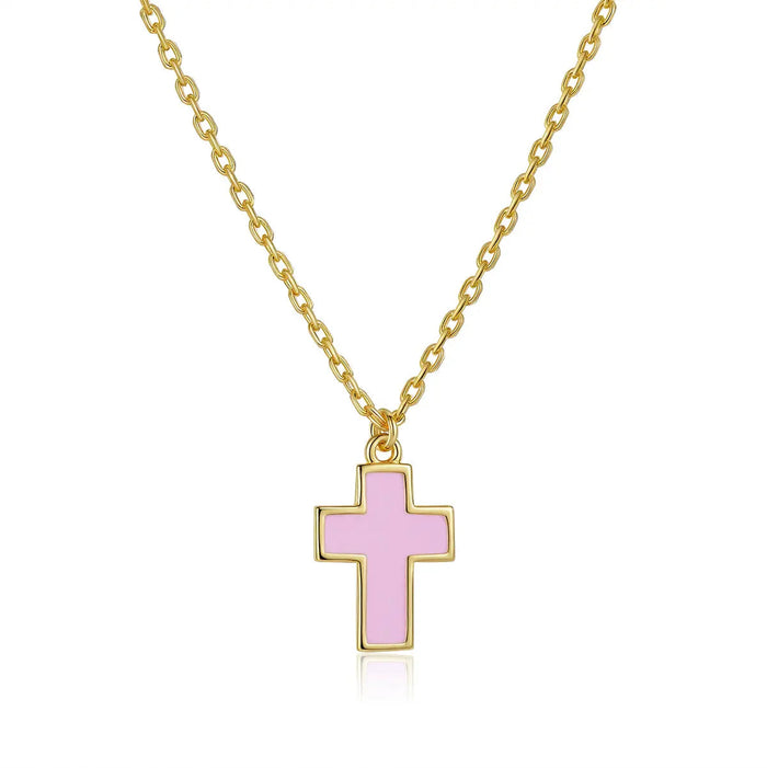 Petit Faith Necklace in Pink