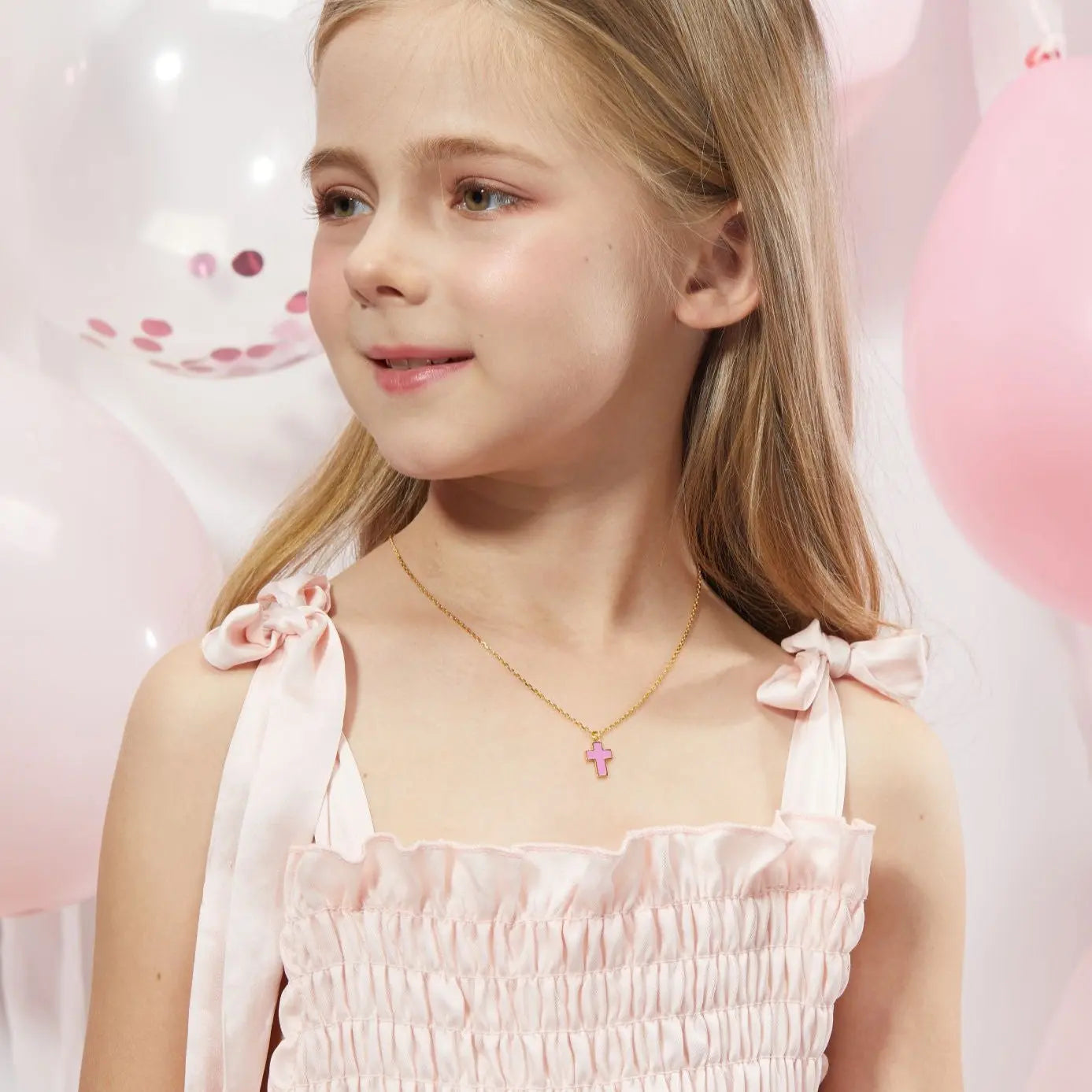 Petit Faith Necklace in Rose