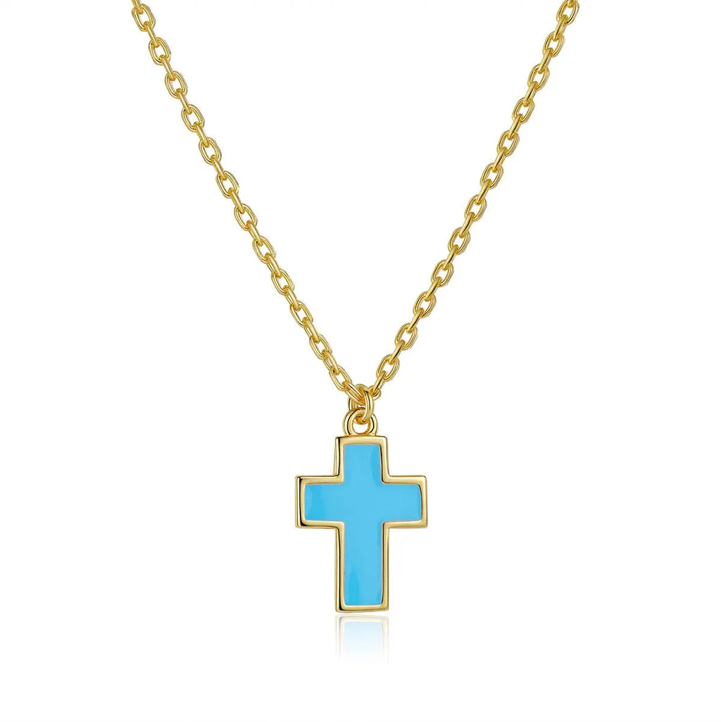Petit Faith Necklace in Sky Blue