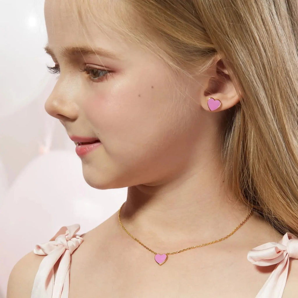 Petit Love Studs in Rose