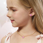 Petit Love Studs in Rose
