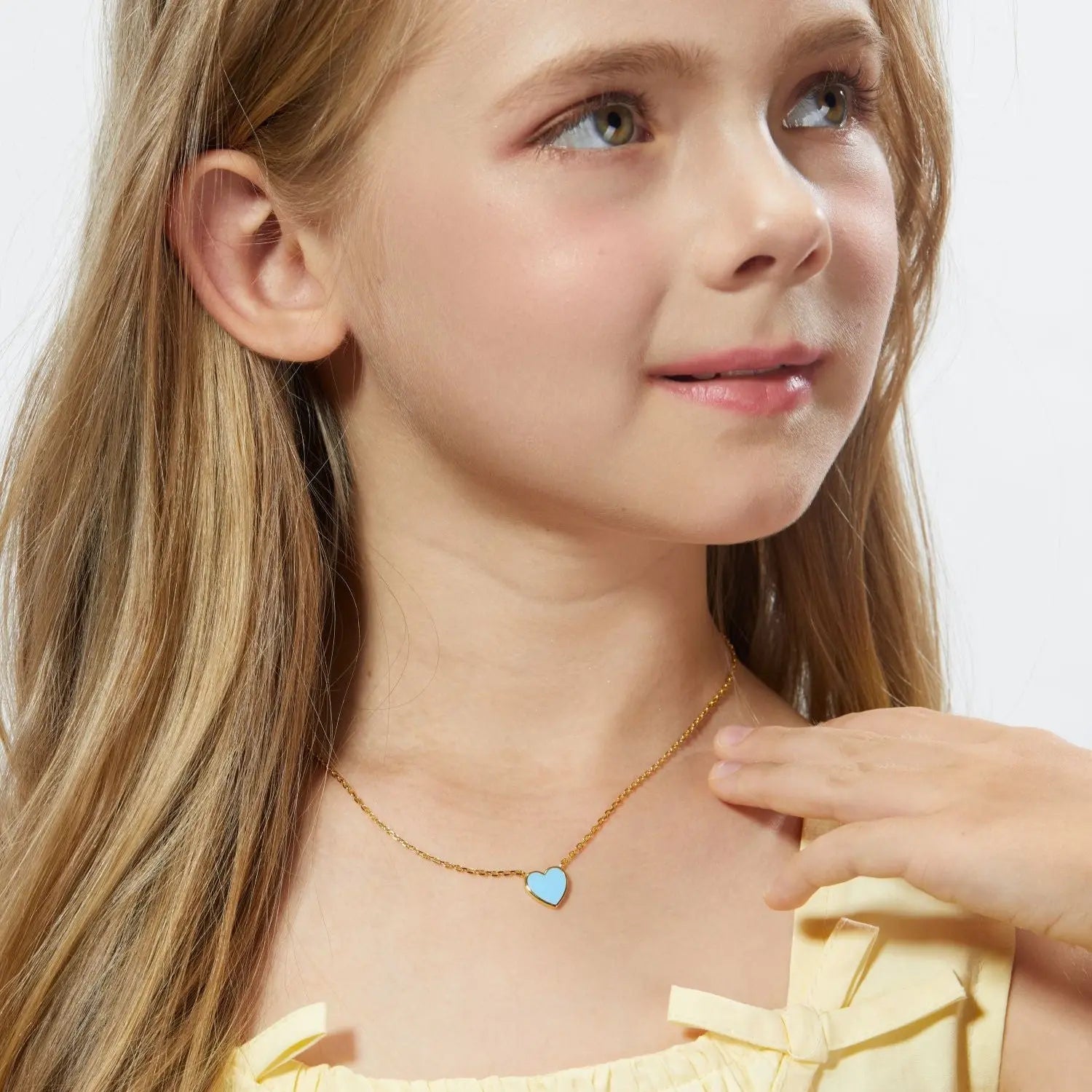 Petit Love Necklace in Sky Blue