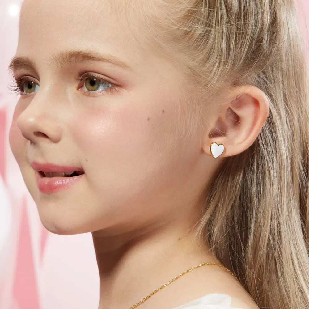 Petit Love Studs in White