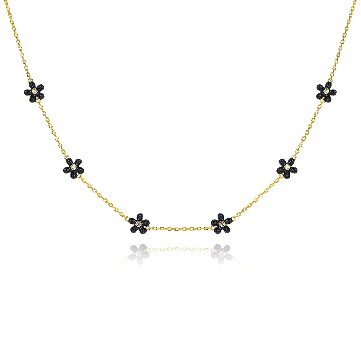 Petit Rosie Black Necklace