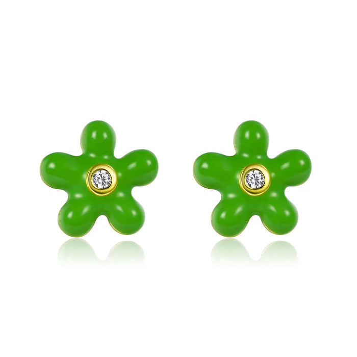 Petit Rosie Earrings in Green