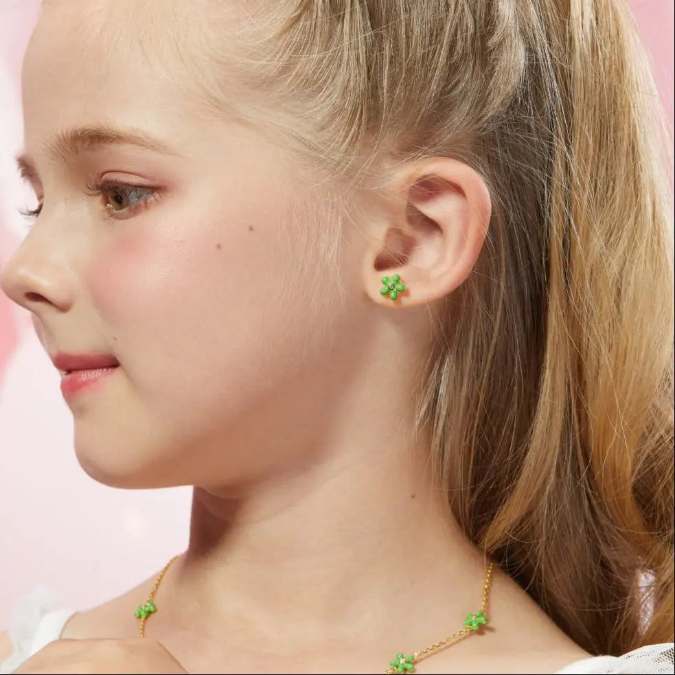 Petit Rosie Earrings in Green
