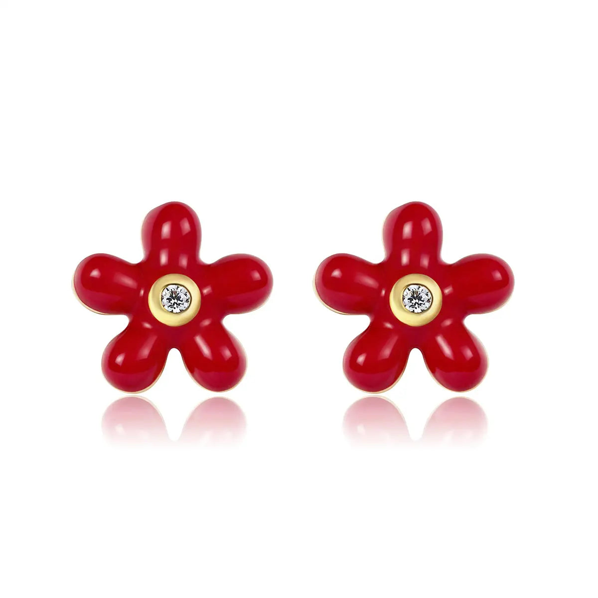 Petit Rosie Earrings in Red