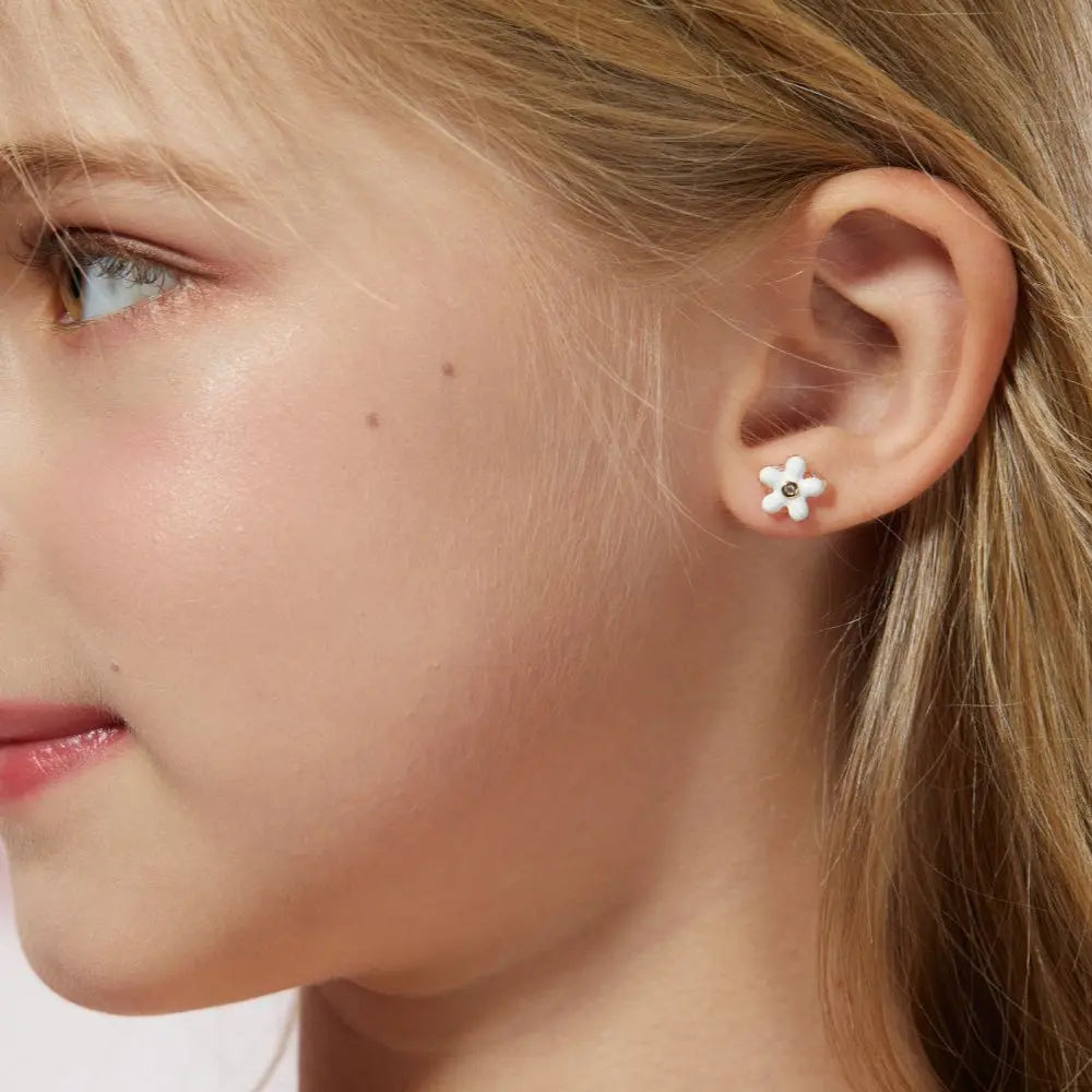 Petit Rosie Earrings in White