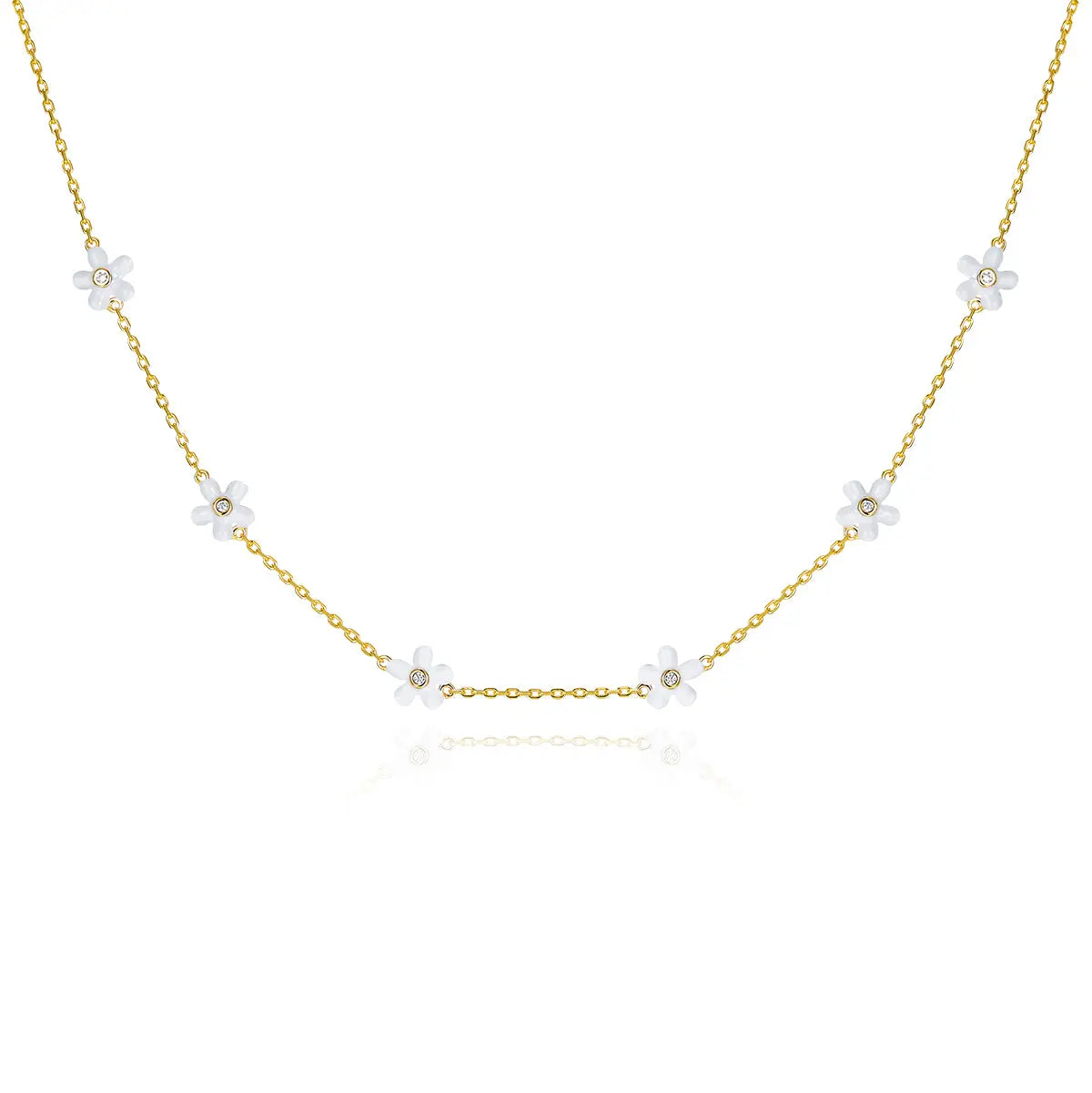 Petit Rosie White Necklace