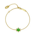 Petit Star of David Bracelet in Green