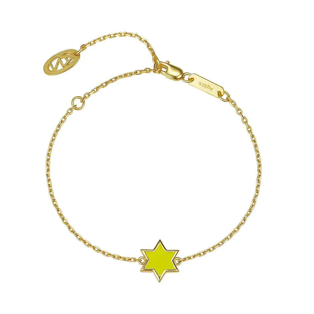 Petit Star of David Bracelet in Yellow