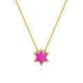 Petit Star of David Necklace in Rose